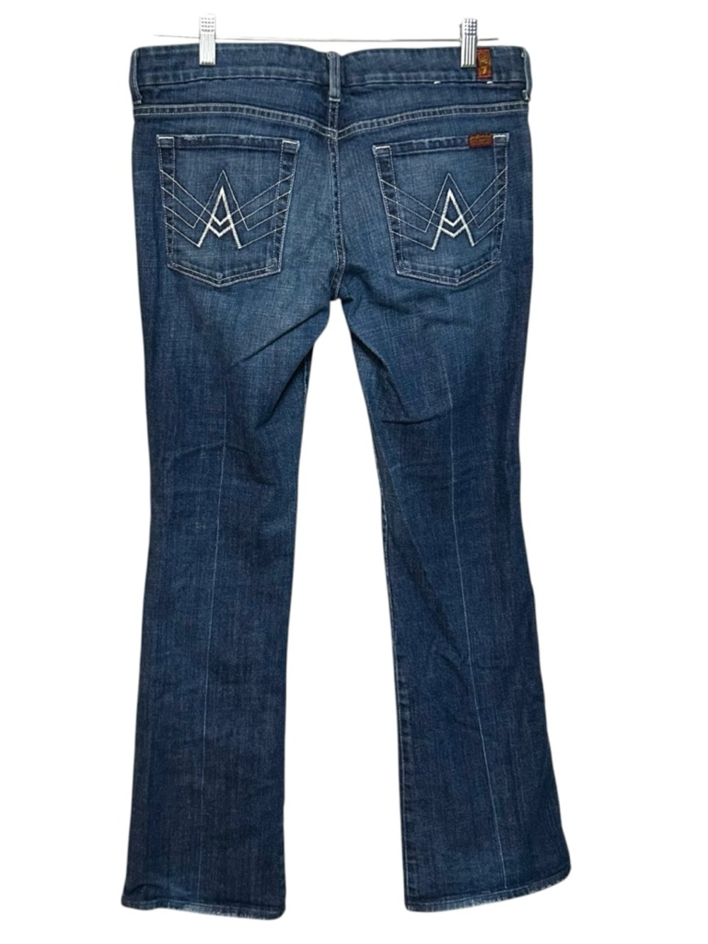 Y2K 7 for all mankind "A-pocket" 32 low rise bootcut denim jean vintage cult